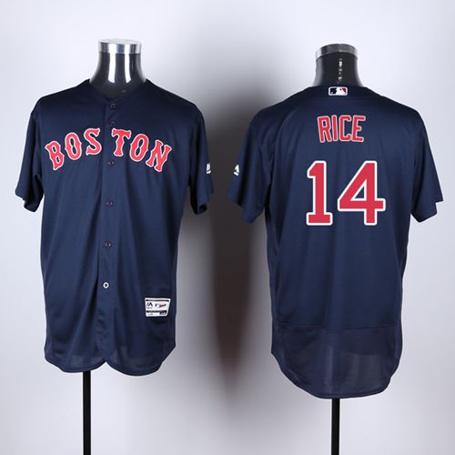Red Sox #14 Jim Rice Navy Blue Flexbase Authentic Collection Stitched MLB Jersey - Click Image to Close